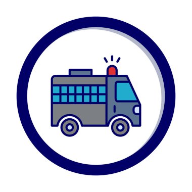 Van düz vektör simgesi