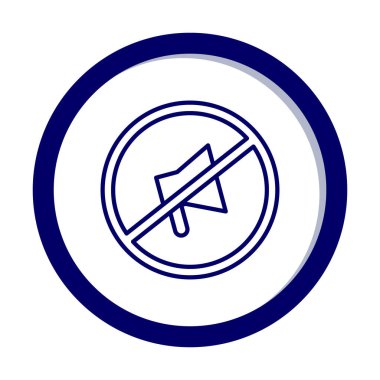 Sessizleştirilmiş simge vektör çizimi