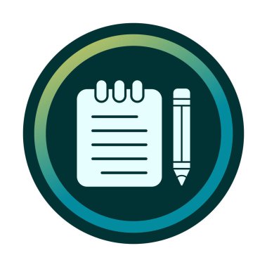 Simge vektör illüstrasyonu yazan Notlar