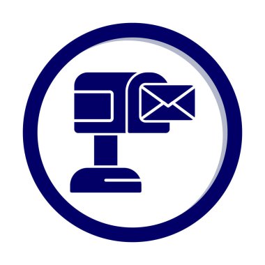 posta kutusu simgesi, vektör illüstrasyonu basit tasarım