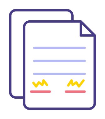 belge web simgesi vektör illüstrasyonu 