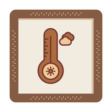 Sıcak Sıcaklık simgesine sahip termometre 