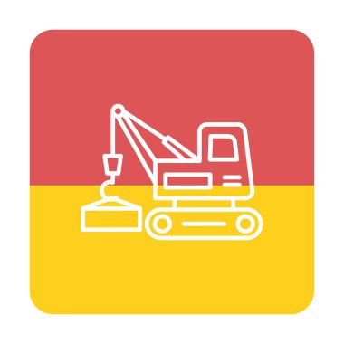 Yapı vinç simgesi, vektör illüstrasyon tasarımı