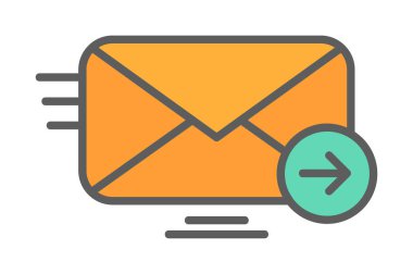 zarf, posta simgesi vektör illüstrasyonu