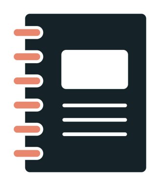 notepad simgesi, vektör illüstrasyonu basit tasarım