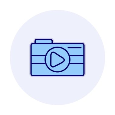 Video kamera. Web simgesi basit illüstrasyon 