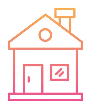 Ev. Web simgesi basit illüstrasyon