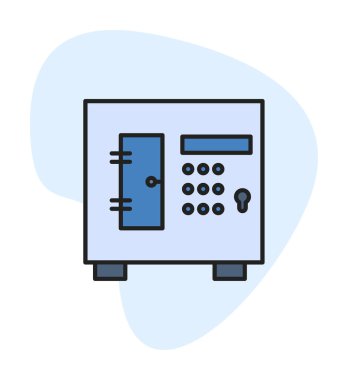 Güvenli kutu simgesinin vektör çizimi