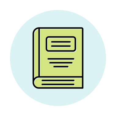 kitap simgesi, vektör illüstrasyonu basit tasarım