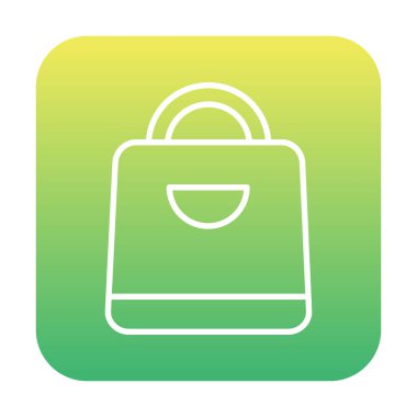 Alışveriş poşeti simgesi, vektör illüstrasyonu 