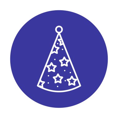 Basit Parti Şapkası simgesi, vektör illüstrasyonu