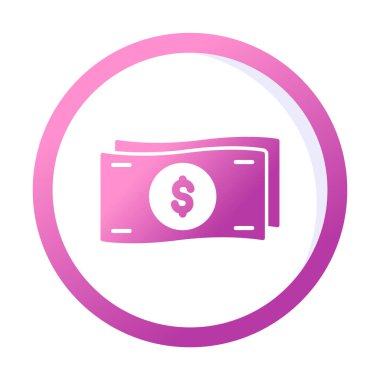 para ve para simgesi, vektör illüstrasyonu basit tasarım