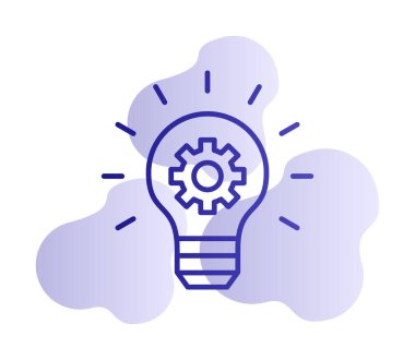 Fikir ampul ikonu vektör illüstrasyonu             