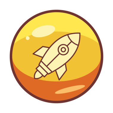 Roketin vektör çizimi. Başlangıç konsepti