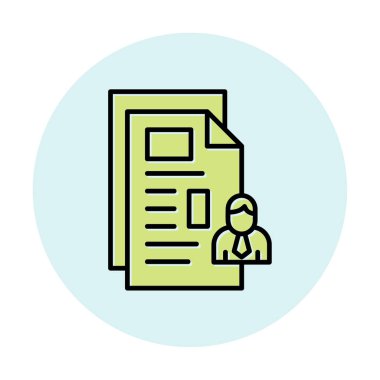 Beyaz arkaplanda istihdam ve iş özgeçmişi simgesi