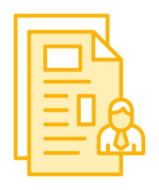 Beyaz arkaplanda istihdam ve iş özgeçmişi simgesi