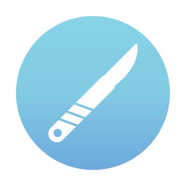 Cerrahi bıçak. Web simgesi basit illüstrasyon 