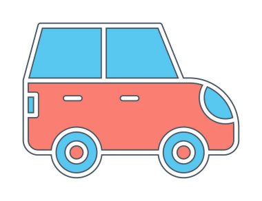 Araba düz simgesi. Vektör çizim 