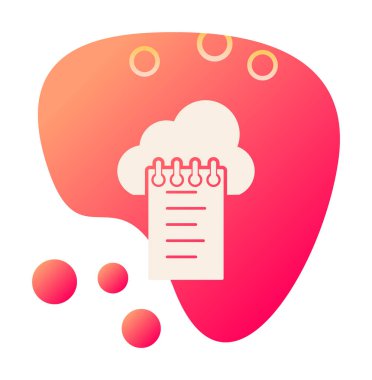 bulut veri çizgisi ikonu vektör illüstrasyonu