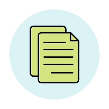 belge düz simgesi, vektör illüstrasyonu 