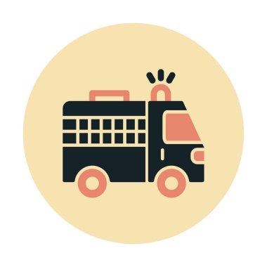 Van düz vektör simgesi