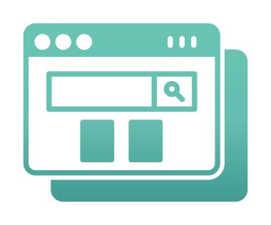 tarayıcı web sayfası simgesi, vektör illüstrasyonu