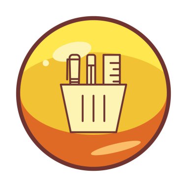 Kırtasiye web simgesi beyaz arkaplanda izole edildi