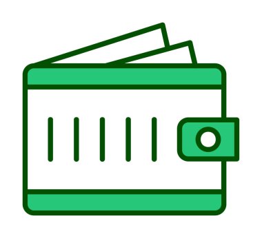 cüzdan vektör simgesi basit illüstrasyon