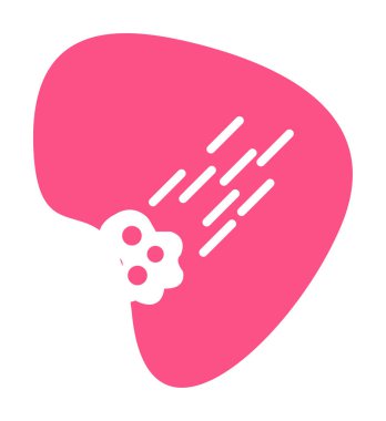 Meteor düz ikon vektör çizimi