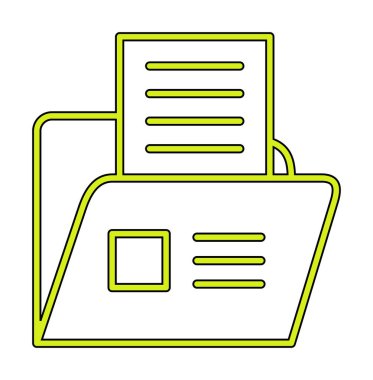 klasör web simgesi, vektör çizim 