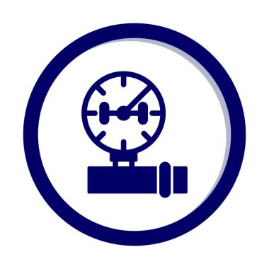 Düz vektör manometre simgesini ölç. Gaz basıncı. 