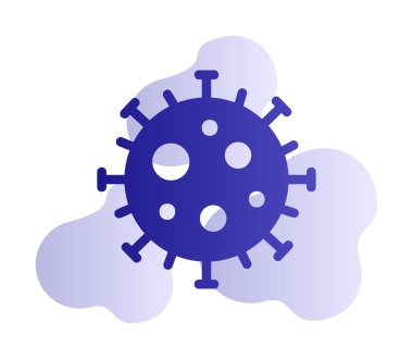 düz stil corona virüsü pandemik ikon vektör tasarımı