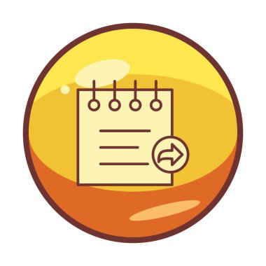 Notes web icon, vector illustration