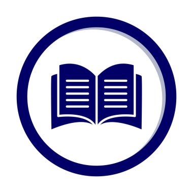 Basit Açık Kitap simgesi, vektör illüstrasyonu