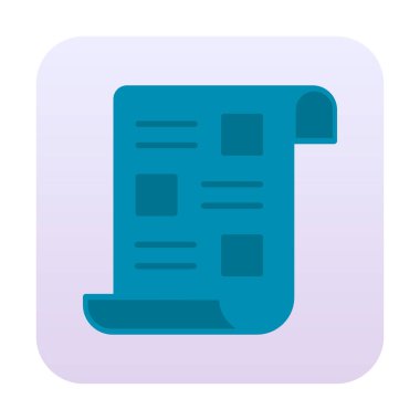 belge simgesi, vektör illüstrasyonu basit tasarım