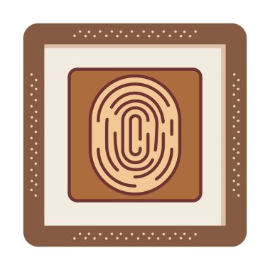 parmak izi ikonu vektör illüstrasyonu