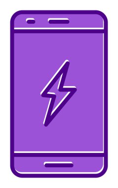 Mobil simge vektör illüstrasyonunu şarj et