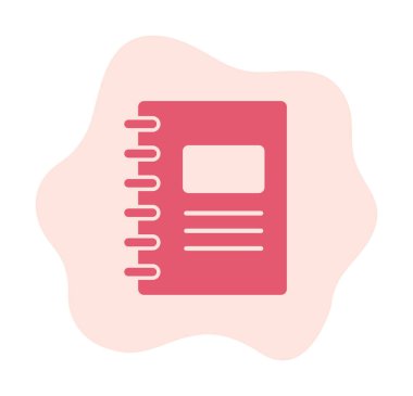 notepad simgesi, vektör illüstrasyonu basit tasarım