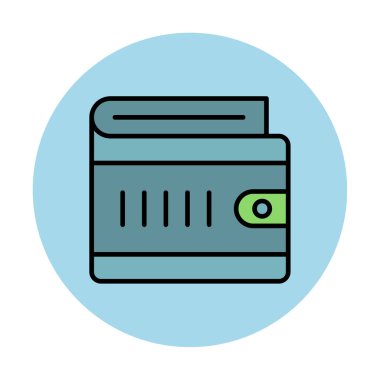 cüzdan vektör simgesi basit illüstrasyon