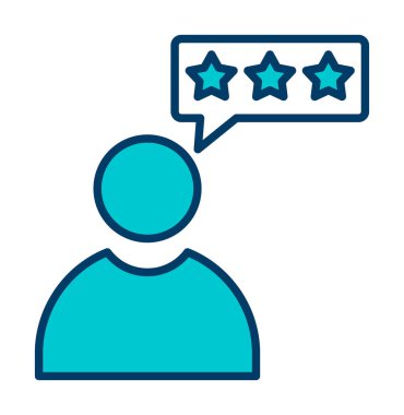 Müşteri İncelemesi, geribildirim ikonu vektör çizimi