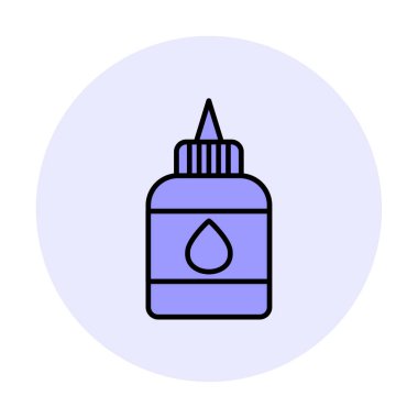 sıvı yapıştırıcı şişe ikonu vektör illüstrasyonu, yapıştırıcı logosu kavramı         