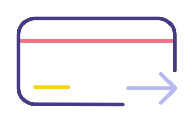 Kredi kartı ikonu vektör illüstrasyonu