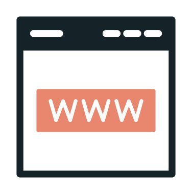 Basit web sitesi arayüzü simgesi, vektör illüstrasyonu