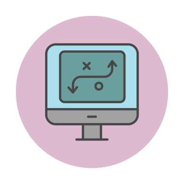 iş stratejisi simgesi, vektör illüstrasyonu basit tasarım