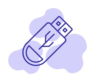 Web için usb flash simgesi.