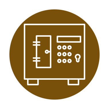 güvenli düz simge, vektör illüstrasyonu 