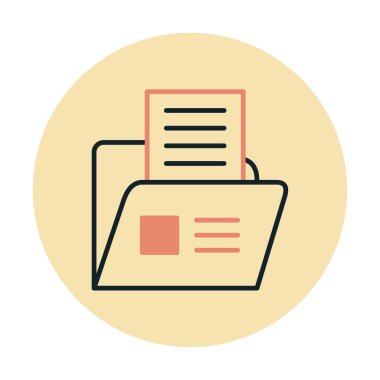 klasör web simgesi, vektör çizim 