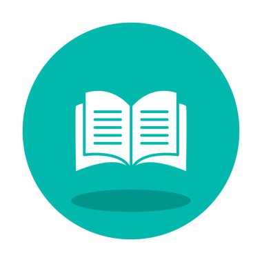 Basit Açık Kitap simgesi, vektör illüstrasyonu