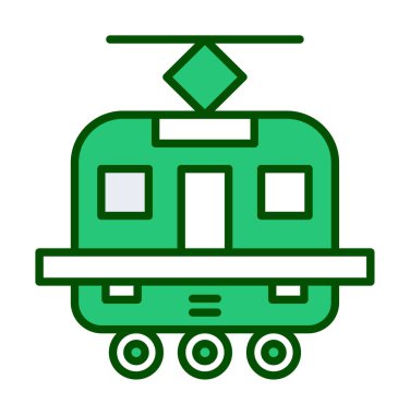 Tramvay simgesi. Moda Tramvay işareti logosu