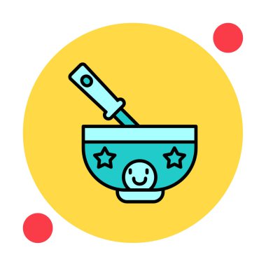 Bebek maması simgesinin vektör illüstrasyonu